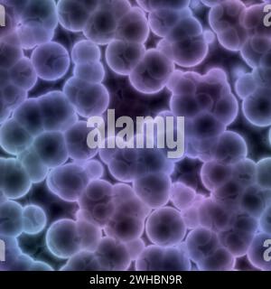 Image de grande taille de bactéries ou de cellules sous microscope Banque D'Images