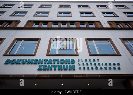 Berlin, Allemagne. 09th Feb, 2024. La vue extérieure du Centre de documentation Flight expulsion Reconciliation dans le district de Kreuzberg. Crédit : Monika Skolimowska/dpa/Alamy Live News Banque D'Images