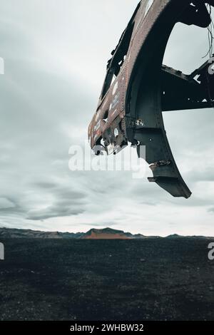 L'avion abandonné de DC sur Sólheimasandur Banque D'Images