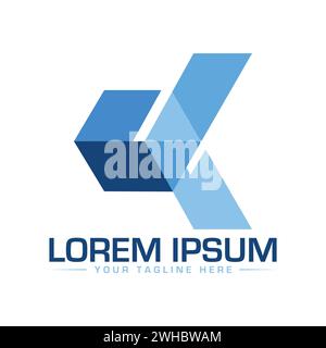 Logo de lettre DK. Design créatif du logo DK. Illustration de Vecteur