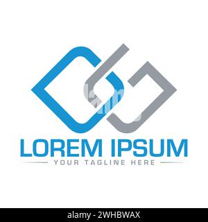 Conception du logo lettre DG. Design unique du logo DG. Illustration de Vecteur