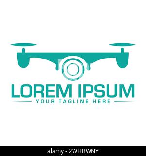Design du logo drone. Illustration de Vecteur