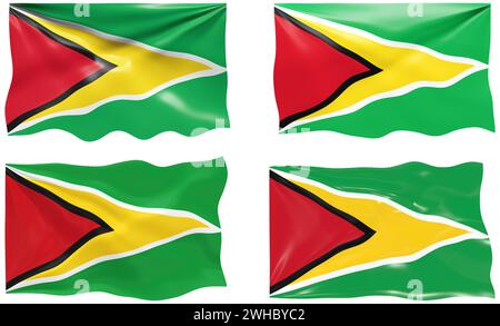 Drapeau du Guyana Banque D'Images