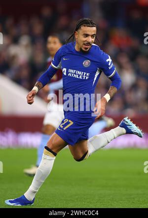 Malo Gusto de Chelsea lors du quatrième tour de match de replay de la Coupe FA Emirates entre Aston Villa et Chelsea à Villa Park. Banque D'Images