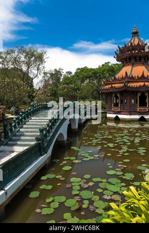 Le pavillon Phra Kaew dans l'ancienne ville de Muang Boran près de bangkok Banque D'Images