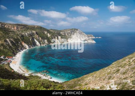 Petani Beach à Kefalonia, Iles Ioniennes, Grèce. Banque D'Images