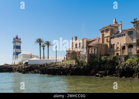 Phare de Santa Marta et musée municipal de Cascais Banque D'Images