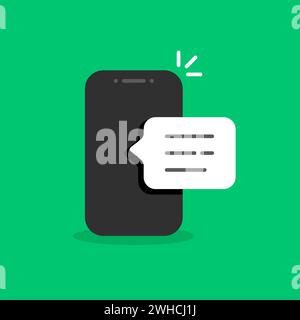 popup ou messagerie vocale sur téléphone de dessin animé Illustration de Vecteur