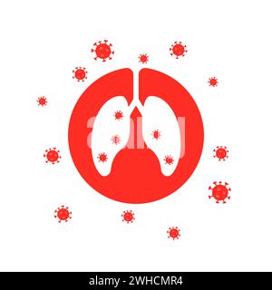 poumons infectés par coronavirus dangereux Illustration de Vecteur
