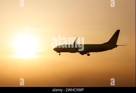 Un Boeing 737 de Ryanair en approche, Francfort, 17/06/2021 Banque D'Images