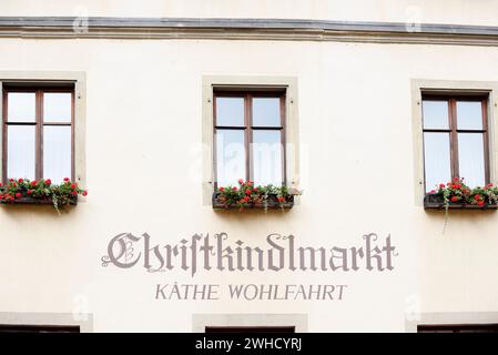 Käthe Wohlfahrt Christkindlmarkt store, Rothenburg ob der Tauber, moyenne Franconie, Bavière, Allemagne Banque D'Images