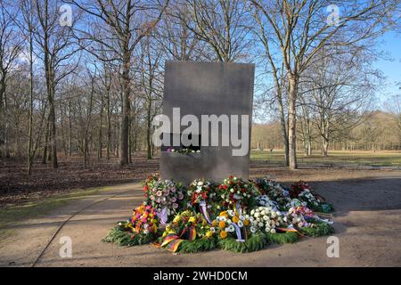 Mémorial aux homosexuels persécutés sous le national-socialisme, Park, Grosser Tiergarten, Tiergarten, Mitte, Berlin, Allemagne Banque D'Images