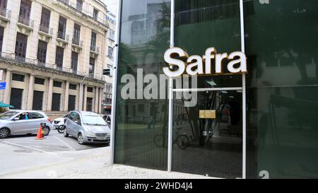 salvador, bahia, brésil - 12 janvier 2024 : façade de Safra dans la ville de Salvador. Banque D'Images