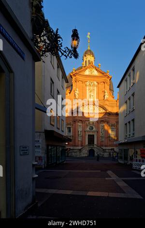 L'église Neumünster à Würzburg, basse-Franconie, Franconie, Bavière, Allemagne Banque D'Images