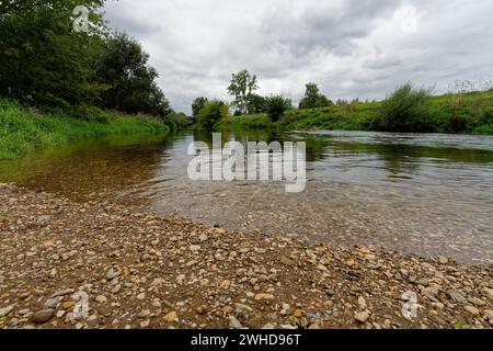 Plaine inondable du Weiße Elster entre Bornitz près de Zeitz et Göbitz, Burgenlandkreis, Saxe-Anhalt, Allemagne Banque D'Images