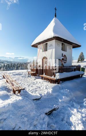 Europe, Pologne, petite Pologne, montagnes Tatra, Podhale, Vue depuis le col de Lapszanka Banque D'Images