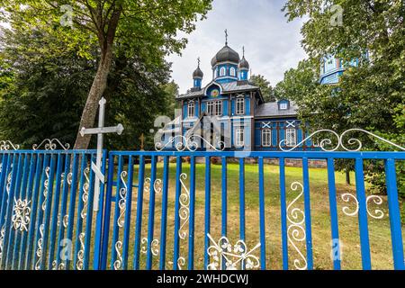 Europe, Pologne, Voïvodie de Podlaskie, église orthodoxe de la protection de la Sainte Vierge à Puchly Banque D'Images