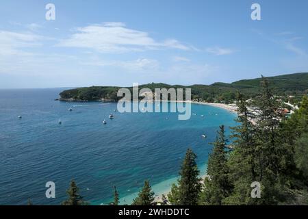 Grèce, Parga, plage de Valtos Banque D'Images