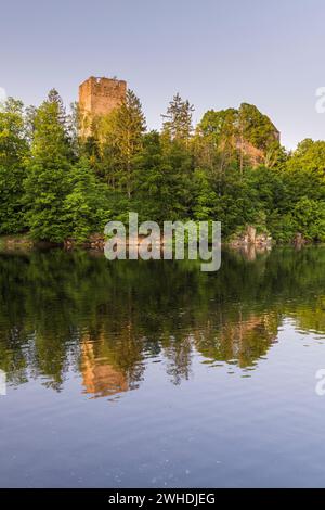 Château de Lichtenfels, Ottenstein Reservoir, Kamp, Waldviertel, basse-Autriche, Autriche Banque D'Images