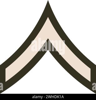 Bandoulière militaire enrôlé insigne de rang du SOLDAT de l'armée américaine Illustration de Vecteur