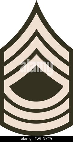 Bandoulière militaire enrôlé insigne de rang du SERGENT-CHEF DE l'armée américaine Illustration de Vecteur