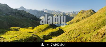 Seealpsee, Hintere Seealpe, Allgäu Alpes, Allgäu, Bavière, Allemagne Banque D'Images