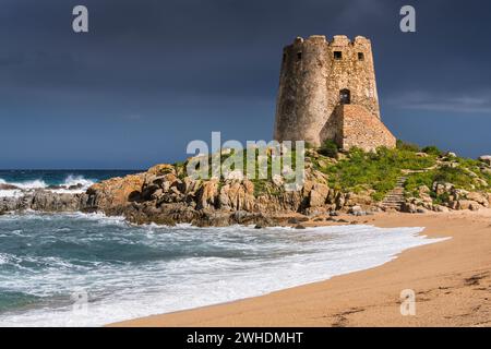 Torre di Bari, Bari Sardo, Sardaigne, Italie Banque D'Images