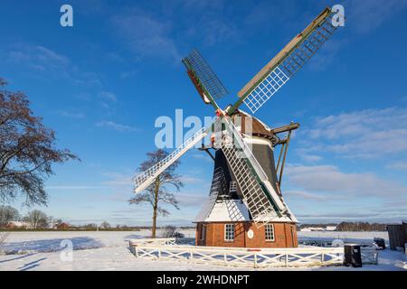 Winter Mood, ëTjadens ö¸hleë, ö¸dcoldinne, municipalité de Groï¬‚heide, Frise orientale, basse-Saxe, Allemagne Banque D'Images