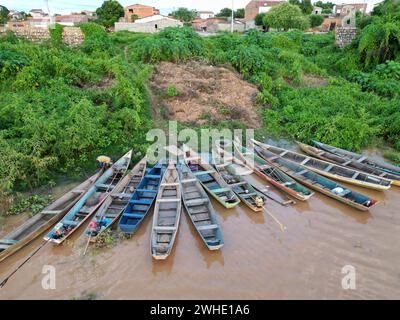 Vue de la rivière Sao Francisco ibotirama, bahia, brésil - 3 février 2023 : vue de la rivière Sao Francisco dans la ville d'Ibotirama. IBOTIRAMA BAHIA BRÉSIL Copyright : xJoaxSouzax 030224JOA974 Banque D'Images