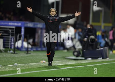 L'entraîneur italien de Salernitana, Filippo Inzaghi, lors du match de Serie A opposant l'Unione Sportiva Salernitana à Empoli au stade Arechi à Salerne le 9 février 2024. Banque D'Images