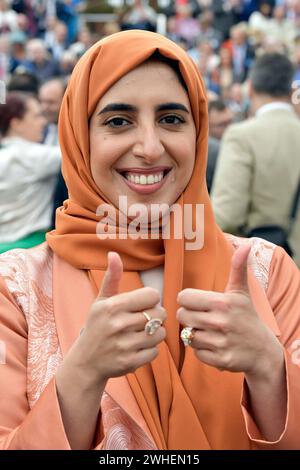 '23.08.2023, Royaume-Uni, North Yorkshire, York - Sheikha Hissa bint Hamdan al Maktoum, propriétaire de chevaux. 00S230823D389CAROEX.JPG [AUTORISATION DU MODÈLE : NON, PROPRIÉTÉ RELEA Banque D'Images