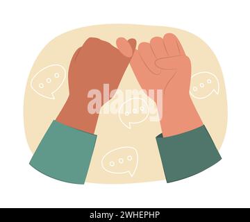 Pinky Swear Promise Hand Gesture illustration du concept Illustration de Vecteur