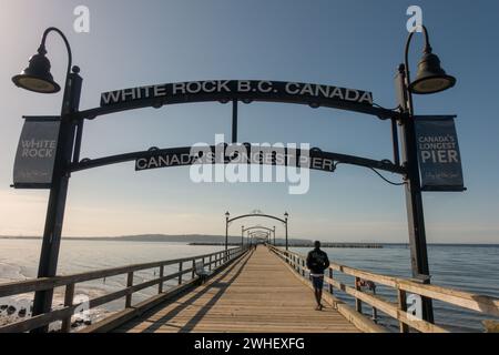 La plus longue jetée du Canada à White Rock Colombie-Britannique Canada Banque D'Images