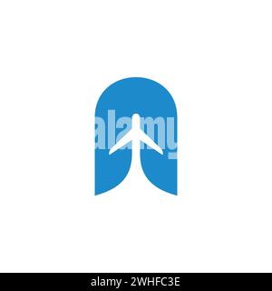 vecteur de logo de plan de flèche de lettre n swoosh Illustration de Vecteur