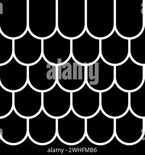 Tuile de toit en céramique ondulée tuile de toit matériau de maison ardoise icône de couleur noire illustration vectorielle image style plat simple Illustration de Vecteur