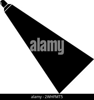 Projecteurs effets de lumière projecteur éclairage lampe projecteur icône couleur noire illustration vectorielle image style plat simple Illustration de Vecteur