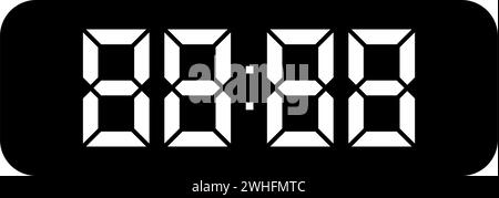 Horloge de table numérique affichage électronique montre de bureau icône de couleur noire illustration vectorielle image plat style simple Illustration de Vecteur