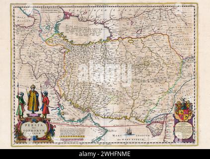 Carte de Persia Willem et Johannes Joan Blaeu, CA 1689 *** carte de Persia Willem et Johannes Joan Blaeu, CA 1689 Banque D'Images