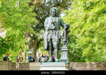 Johann Sebastian Bach, statue, lieu de naissance Eisenach, Thuringe Banque D'Images