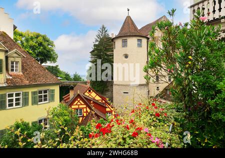 La vieille ville historique de Meersburg au bord du lac de constance, bade-wuerttemberg en allemagne, europe Banque D'Images