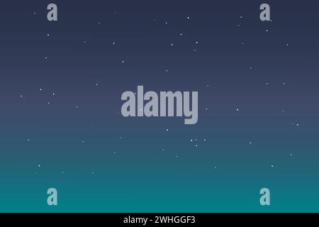 Ciel étoilé nocturne avec gradation bleue et verte. Fond d'univers étoilé. Illustration vectorielle. Illustration de Vecteur