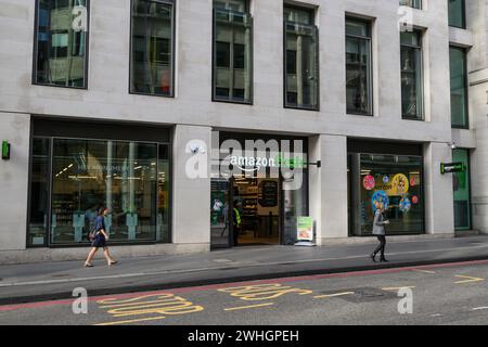 Supermarché Amazon Fresh, 20 Gracechurch Street, Londres, Royaume-Uni. 10 octobre 2023 Banque D'Images