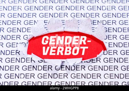 Genderverbot genre Verbot gendergerechte Sprache Kommunikation Konzept Stuttgart, Deutschland - 23. Januar 2024 : Genderverbot Gender Verbot gendergerechte Sprache Kommunikation Konzept à Stuttgart, Deutschland. *** Genderverbot Gender Verbot concept de communication linguistique adapté au genre Stuttgart, Allemagne 23 janvier 2024 Genderverbot Gender Verbot concept de communication linguistique adapté au genre à Stuttgart, Allemagne Banque D'Images