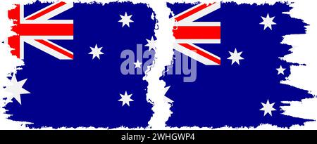 Australie et Australie grunge drapeaux connexion, vecteur Illustration de Vecteur