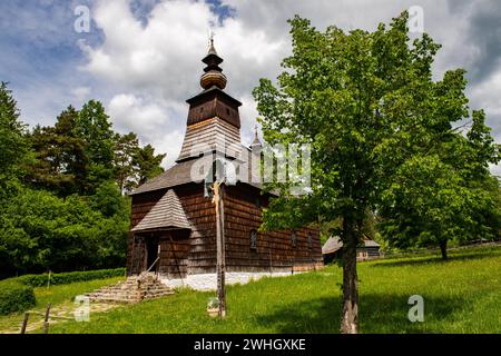 Stara Lubovna Skansen église grecque catholique en bois de services Archange Michael , République slovaque Banque D'Images