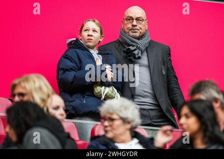 Amsterdam, pays-Bas. 10 février 2024. Amsterdam - Maurits Hendriks lors du match opposant Ajax V1 contre Feyenoord V1 au Johan Cruijff Arena le 10 février 2024 à Amsterdam, pays-Bas. Crédit : Box to Box Pictures/Alamy Live News Banque D'Images