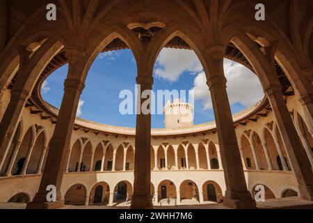 Castillo de Bellver -siglo.XIV- Banque D'Images