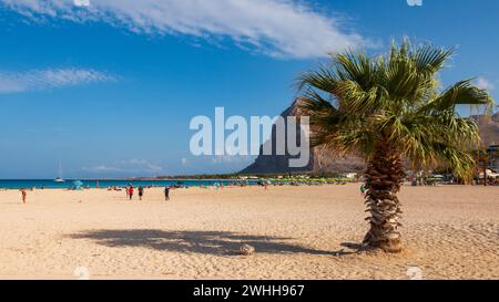 La belle plage de San Vito lo Capo Banque D'Images