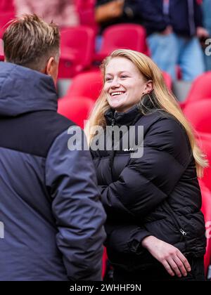 Amsterdam, pays-Bas. 10 février 2024. Amsterdam - Kim Hendriks lors du match opposant Ajax V1 contre Feyenoord V1 au Johan Cruijff Arena le 10 février 2024 à Amsterdam, pays-Bas. Crédit : Box to Box Pictures/Alamy Live News Banque D'Images