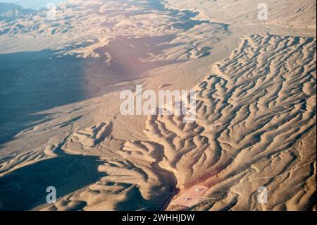 Photographie aérienne - désert de Mojave Banque D'Images